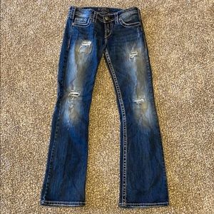 Silver Boot Cut Jeans
